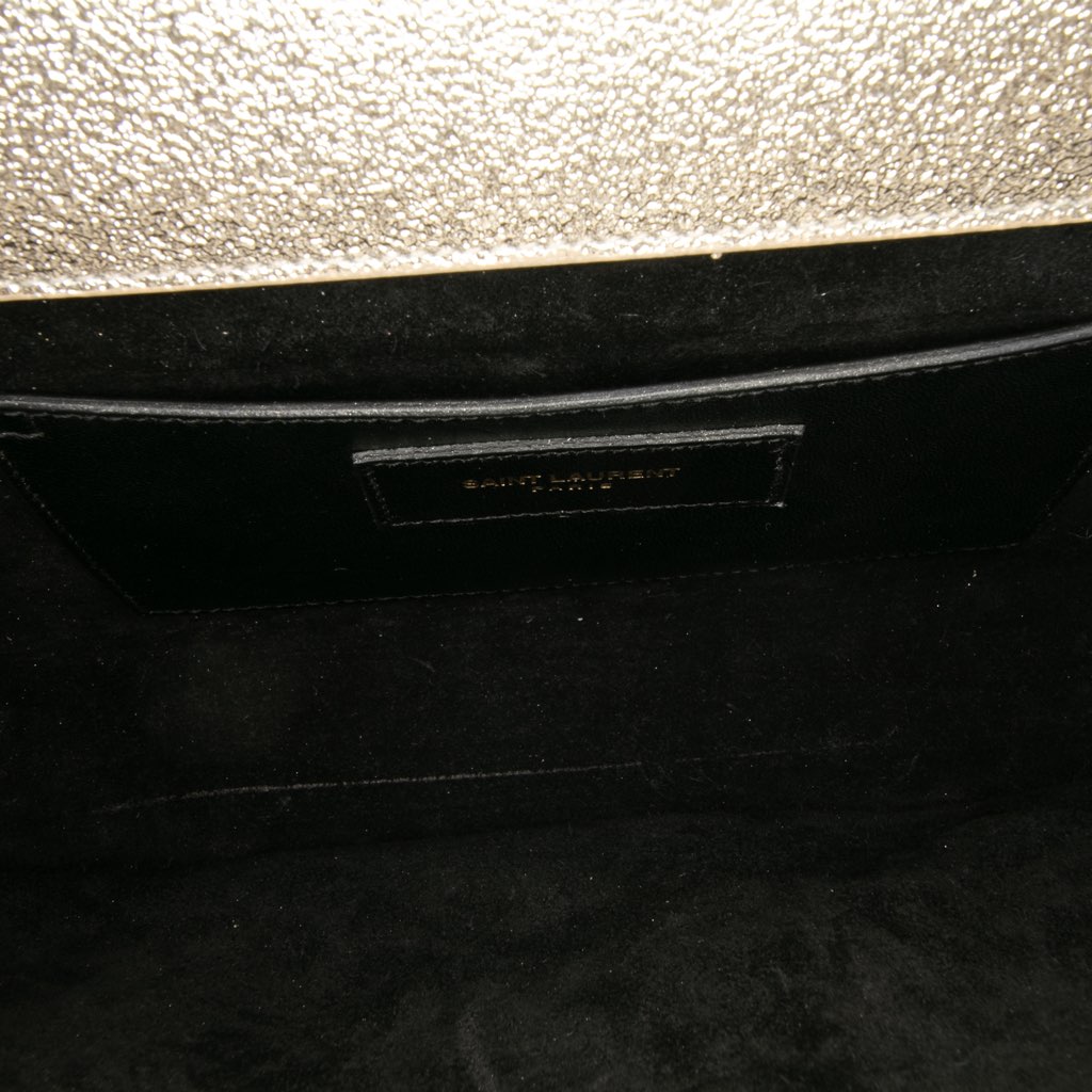 Saint Laurent Metallic Calfskin Cassandre Clutch - 4