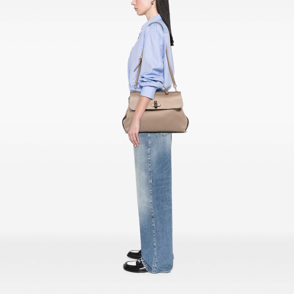 Gucci Large Leather Bamboo Daily Satchel - Image 14