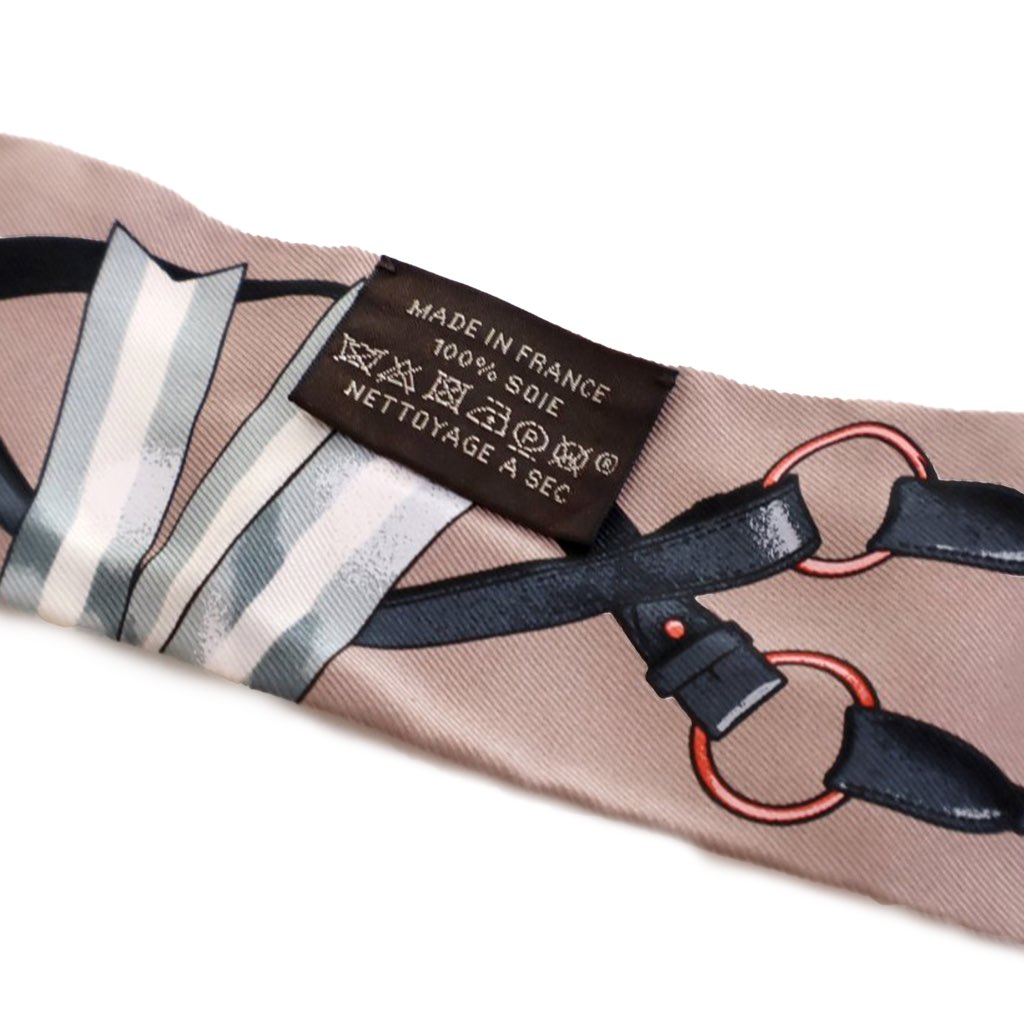 Hermès Jumping Ribbon Silk Twilly Scarf - 2