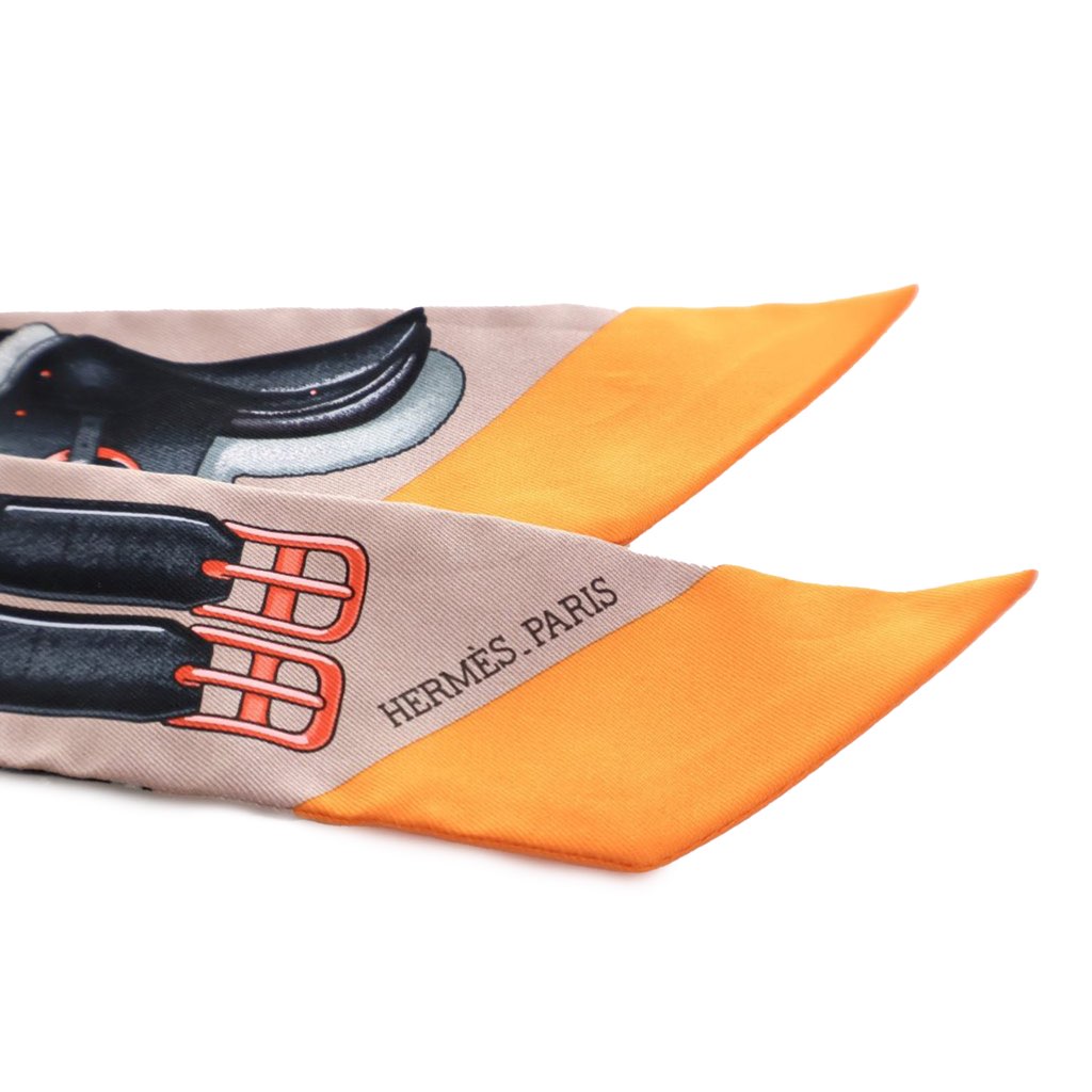 Hermès Jumping Ribbon Silk Twilly Scarf - 3