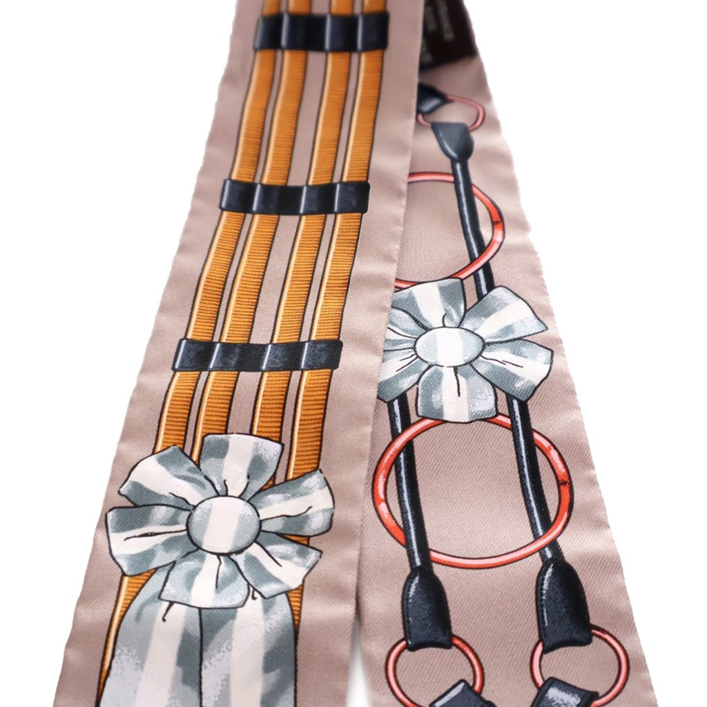 Hermès Jumping Ribbon Silk Twilly Scarf - 5