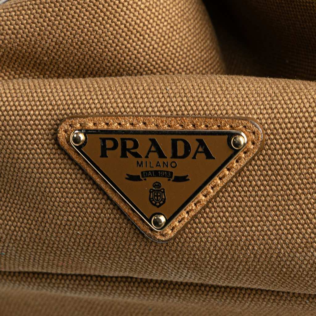 Prada Canvas Canapa Fringe Satchel - 5