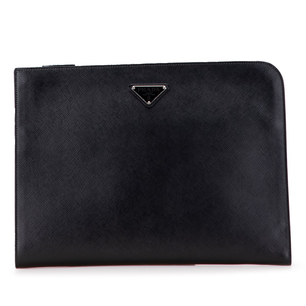 Prada Saffiano Zip Around Portfolio