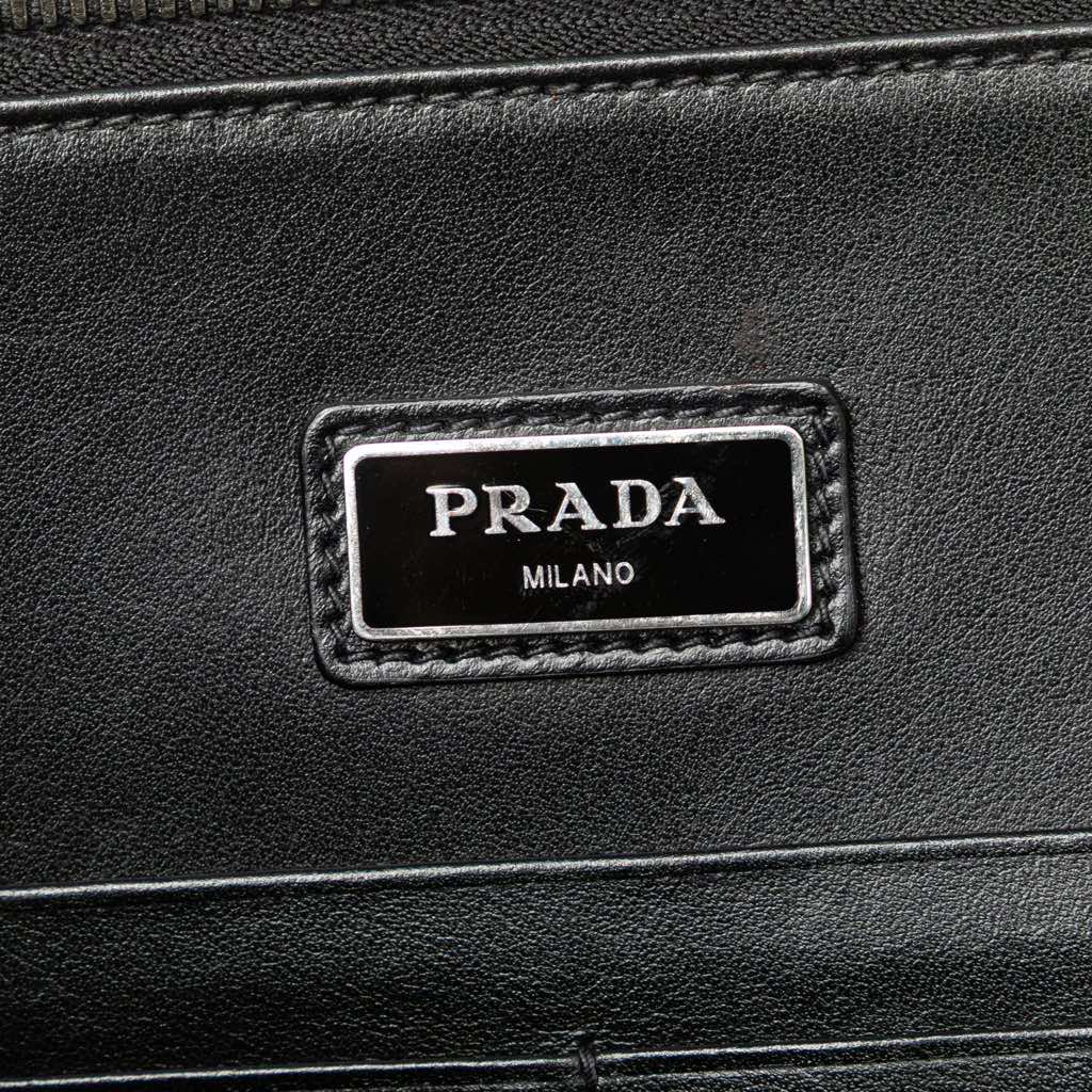 Prada Saffiano Zip Around Portfolio - Side view