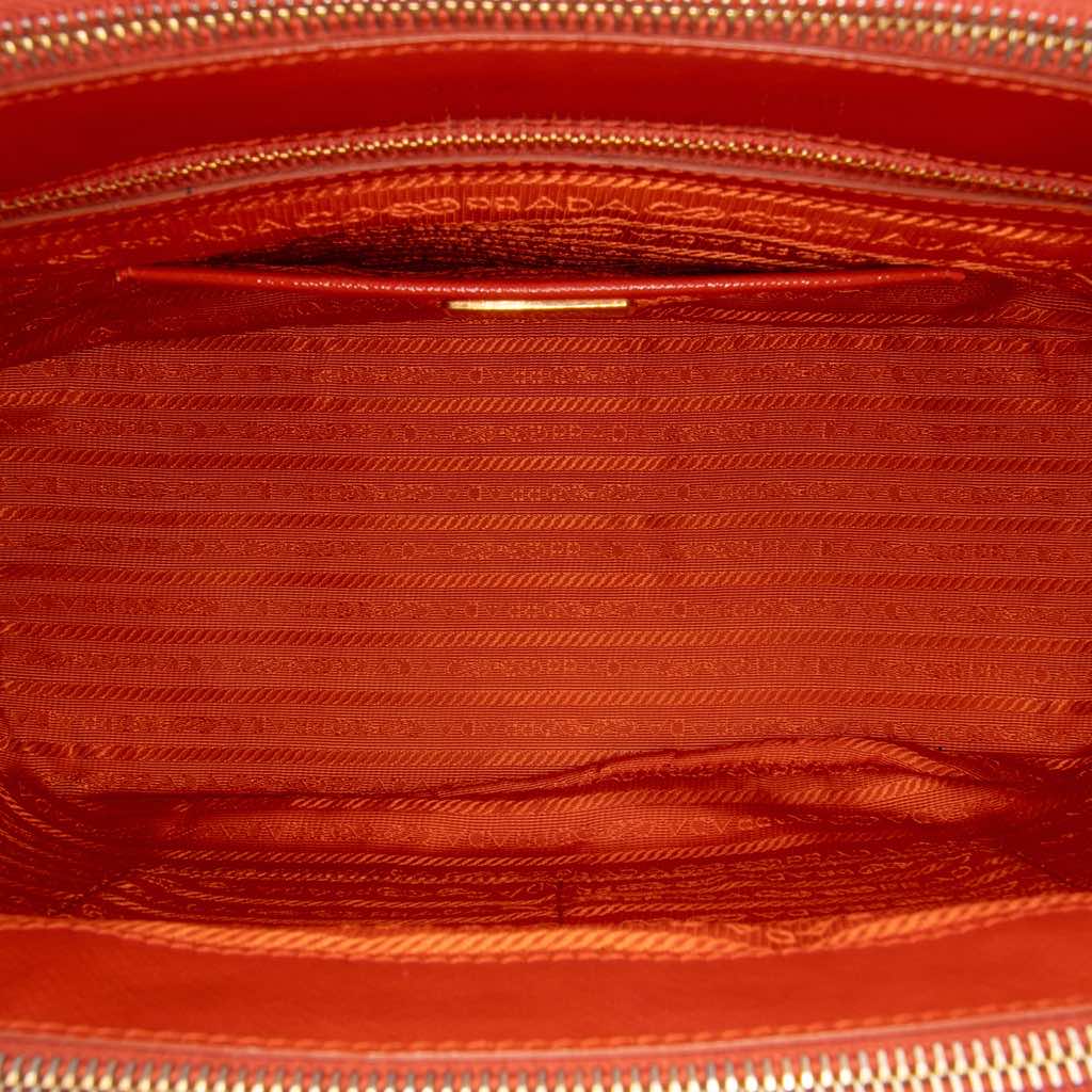 Prada Medium Saffiano Vernice Galleria Double Zip Satchel - 4