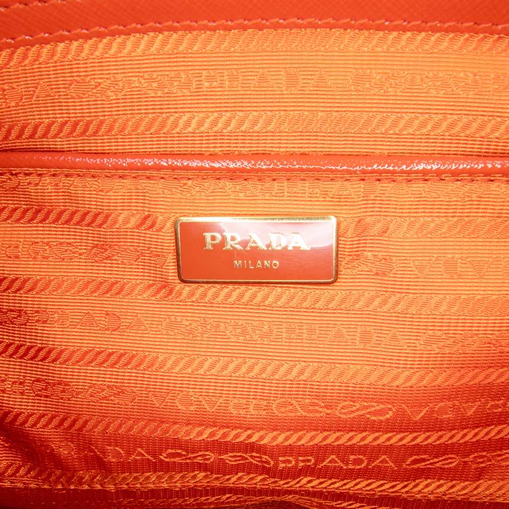Prada Medium Saffiano Vernice Galleria Double Zip Satchel - 5