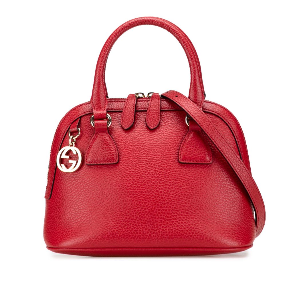 Gucci Mini Leather GG Charm Dome Satchel