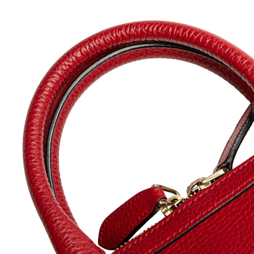 Gucci Mini Leather GG Charm Dome Satchel - Image 11