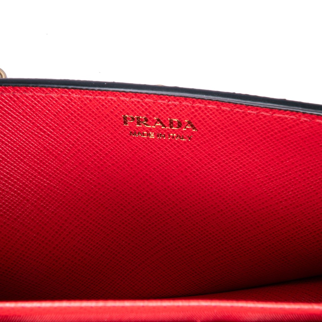 Prada Saffiano Heart Print Wallet on Chain - 5
