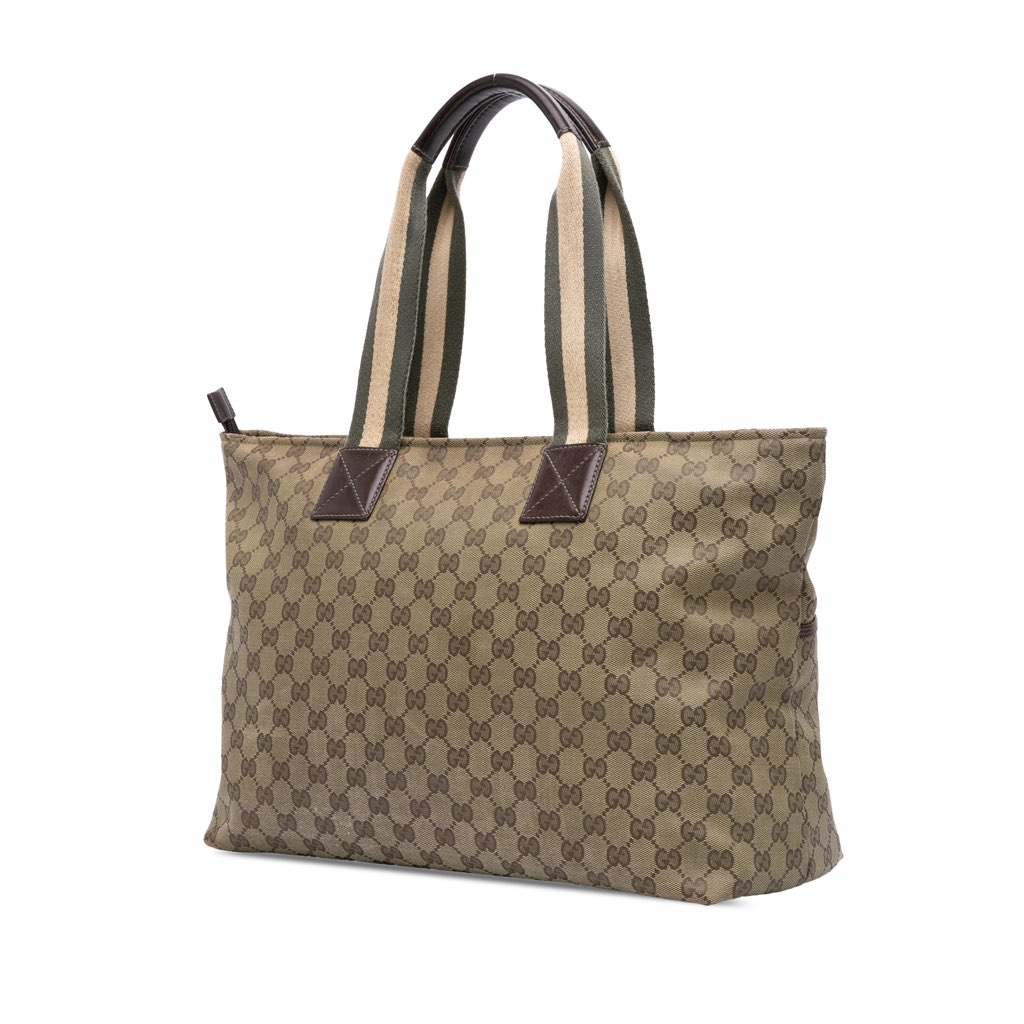 Gucci GG Canvas Web Tote - Back view
