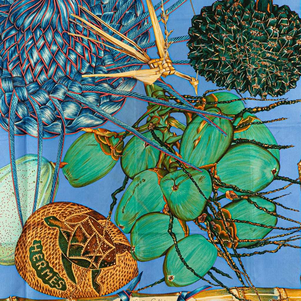 Hermès Nouvelle Caledonie Silk Scarf - Back view