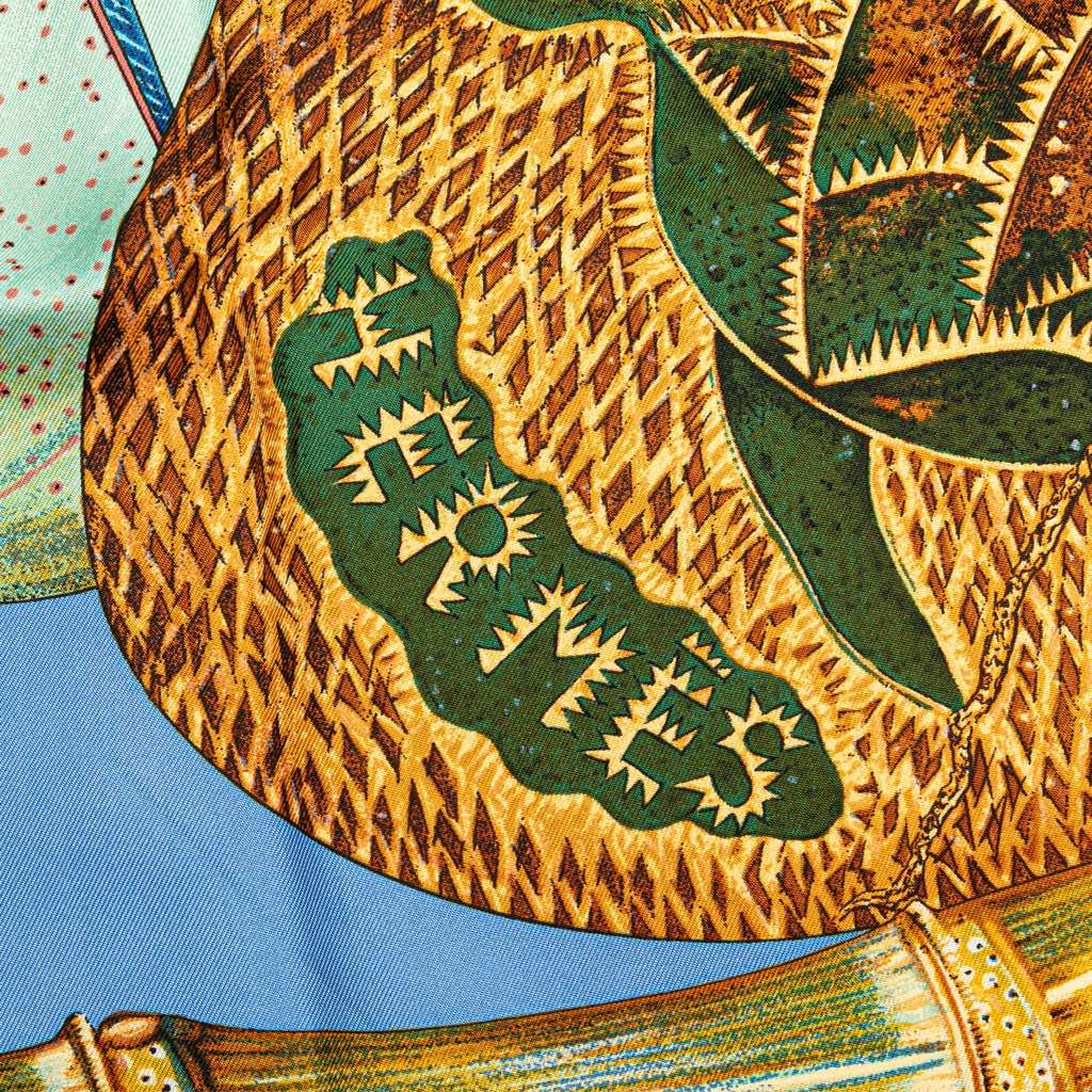 Hermès Nouvelle Caledonie Silk Scarf - Side view