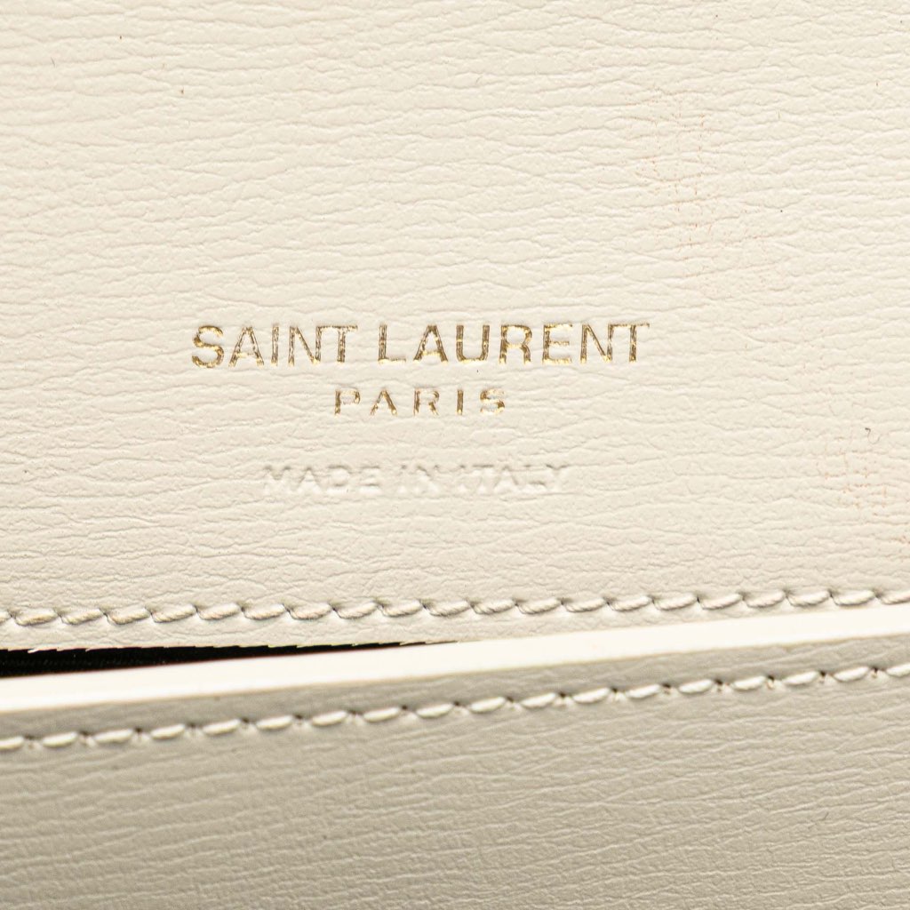 Saint Laurent Smooth Leather Cassandre Phone Holder - Side view