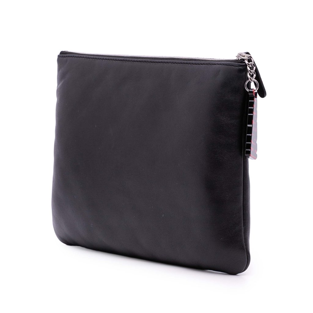 Chanel Medium Printed Lambskin Cuba La Habana O Case Clutch - Back view