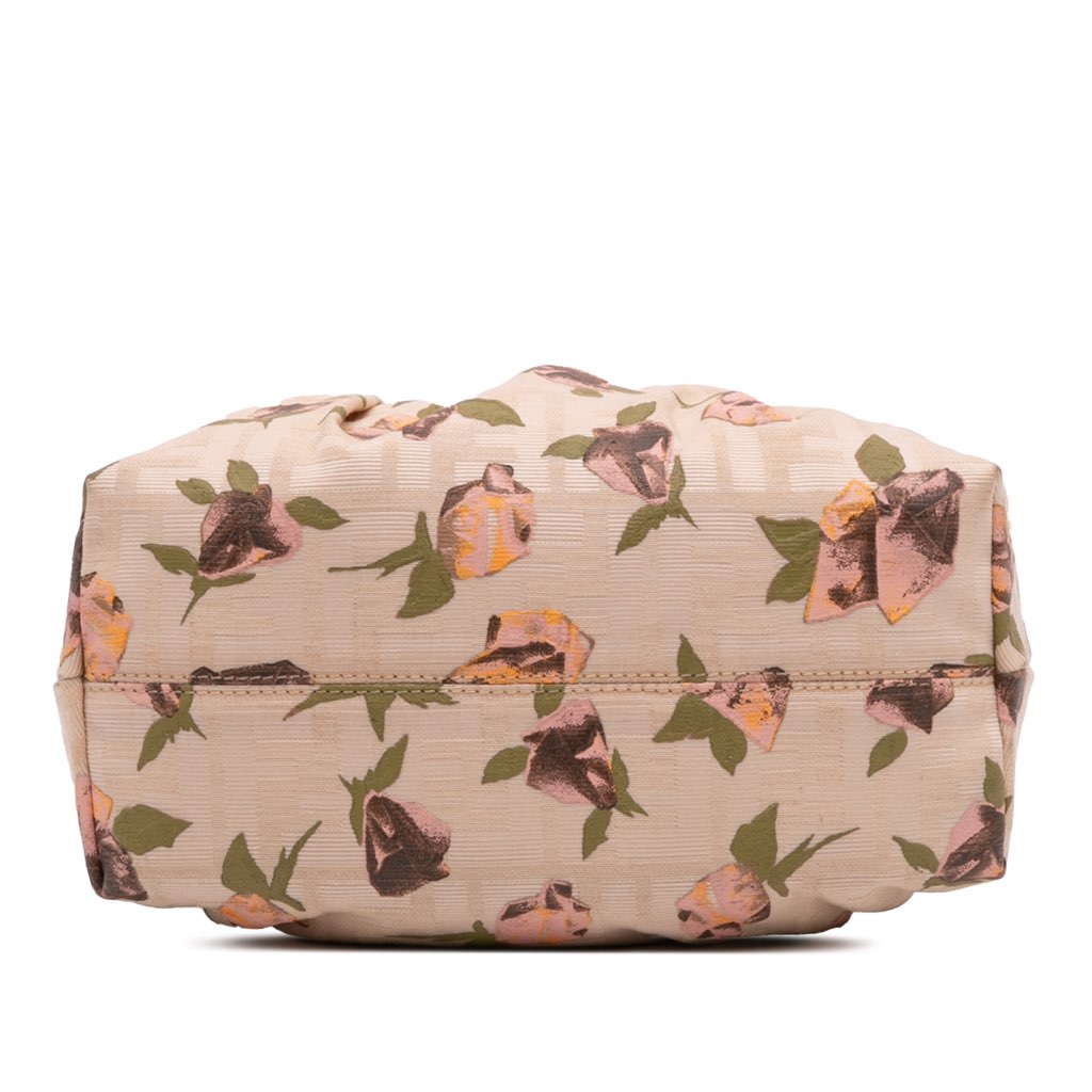 Fendi Mini Zucca Canvas Rose Printed Chef Handbag - 3