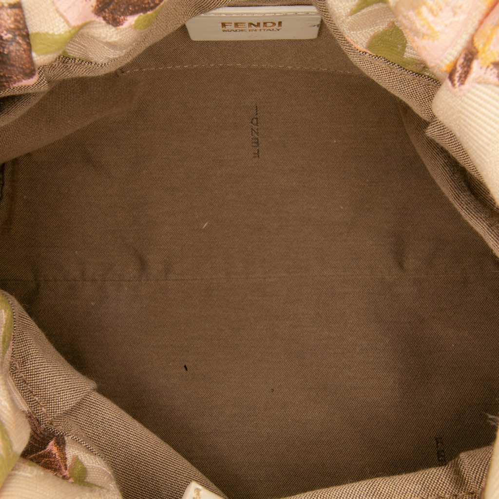 Fendi Mini Zucca Canvas Rose Printed Chef Handbag - 4