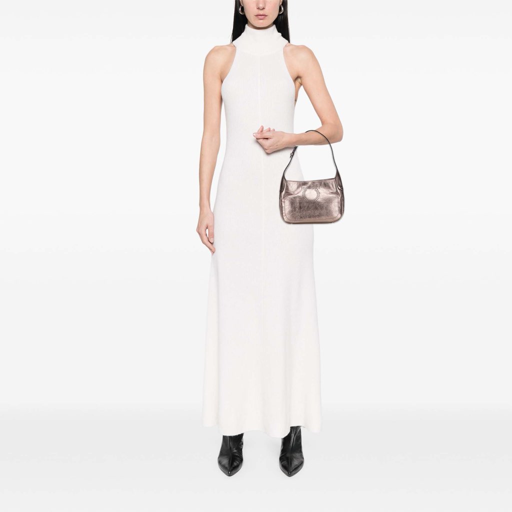 Salvatore Ferragamo Perforated Leather Gancini Shoulder Bag - Image 13