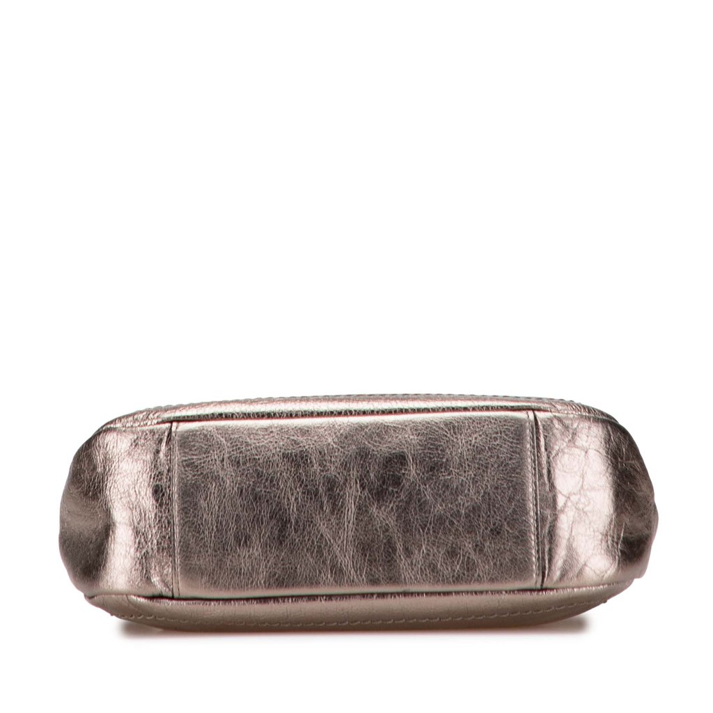 Salvatore Ferragamo Perforated Leather Gancini Shoulder Bag - Image 6