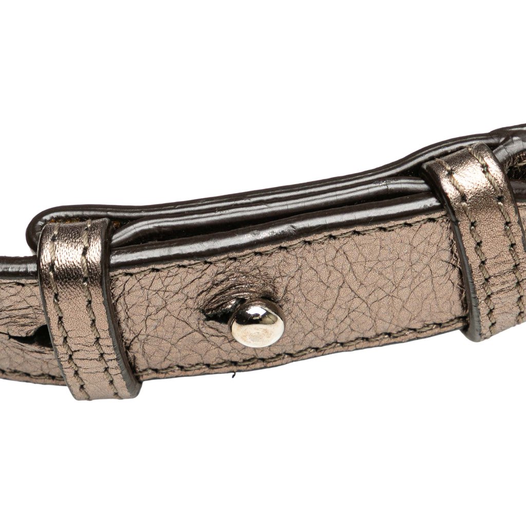 Salvatore Ferragamo Perforated Leather Gancini Shoulder Bag - Image 12