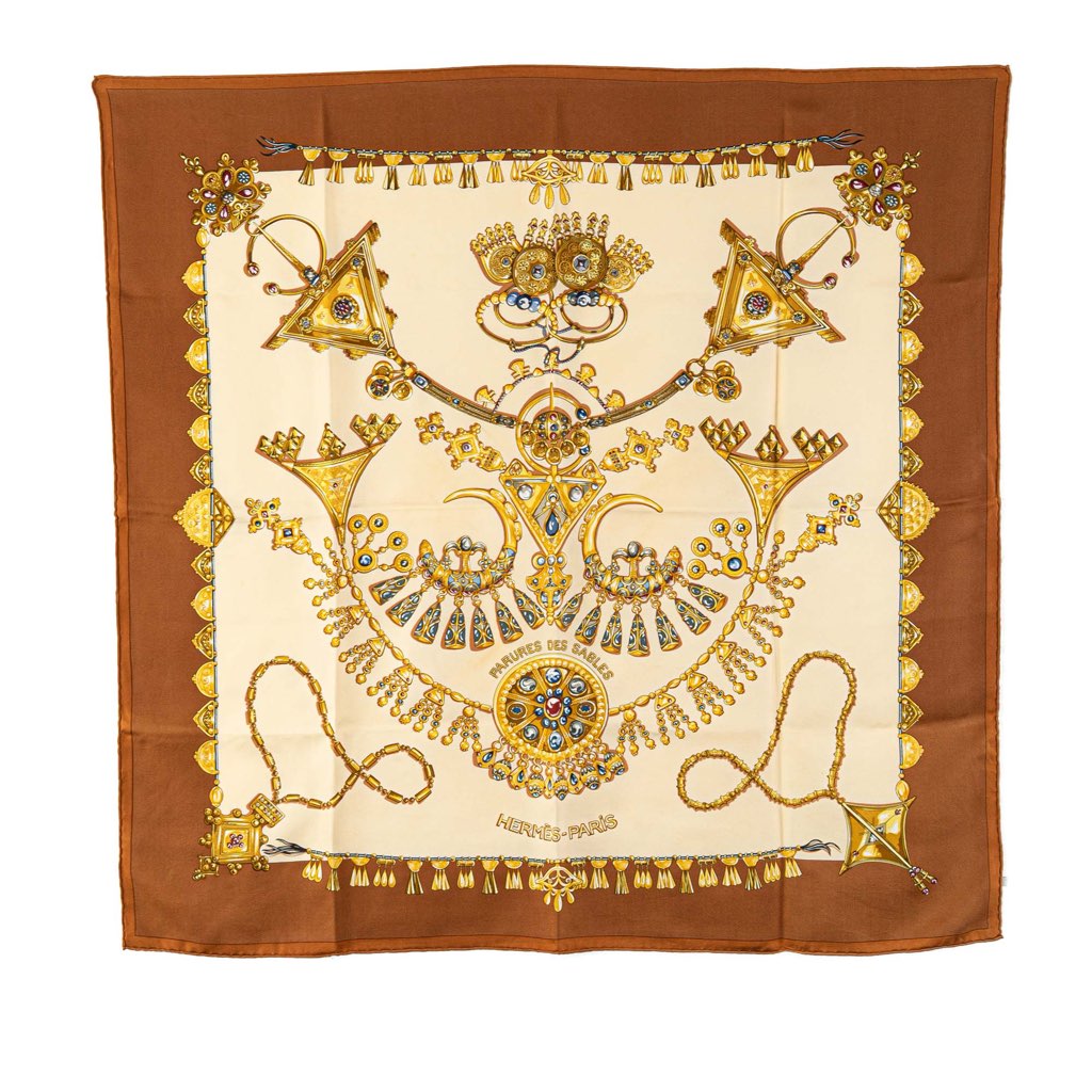 Hermès Parures des Sables Silk Scarf