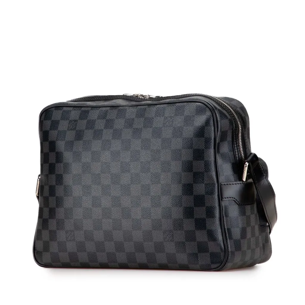 Louis Vuitton Damier Graphite Sac Leoh Black Canvas Good - Back View