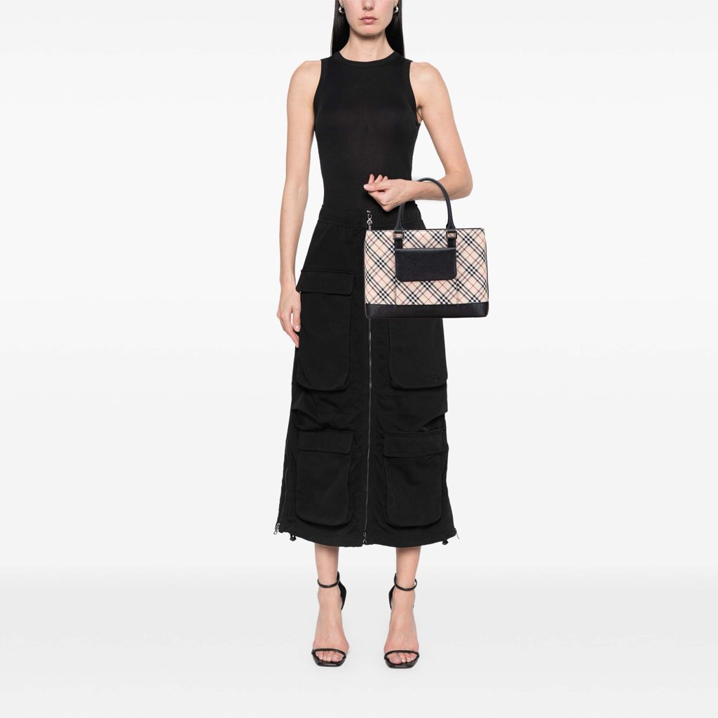 Burberry Nova Check Canvas Tote - Image 13