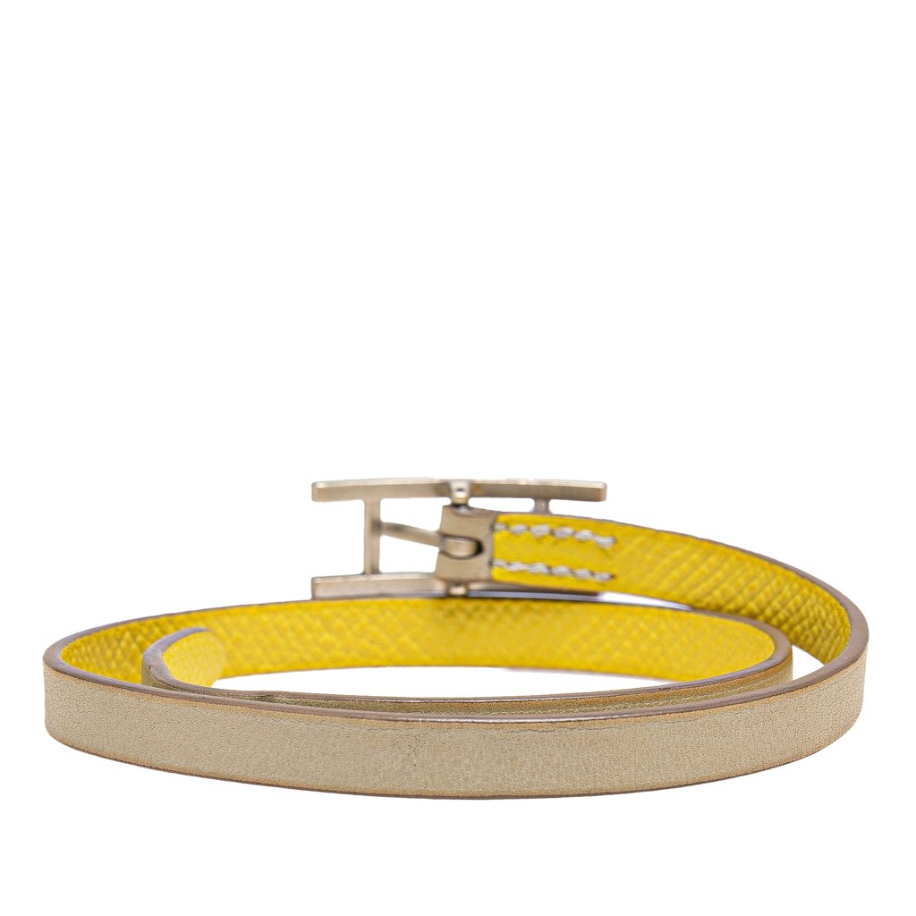 Hermès Leather Behapi Double Tour Bracelet M - Image 6