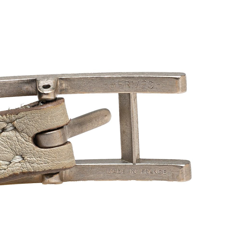 Hermès Leather Behapi Double Tour Bracelet M - Side view