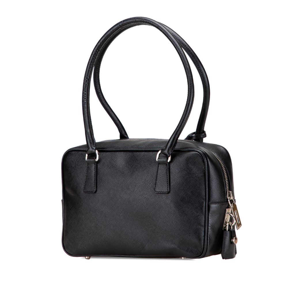 Prada Saffiano Lux Bauletto Handbag - 2