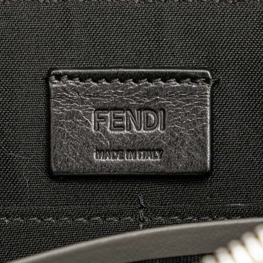 Fendi Zucca Coated Canvas FF 1974 Diagonal Vitello Liberty Clutch - Side view