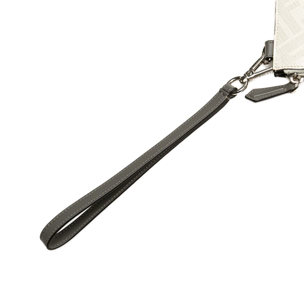 Fendi Zucca Coated Canvas FF 1974 Diagonal Vitello Liberty Clutch - Image 11