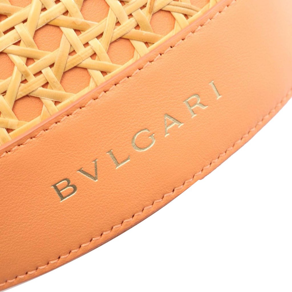 Bvlgari Rattan and Calfskin Serpenti Forever Bucket Bag - 5