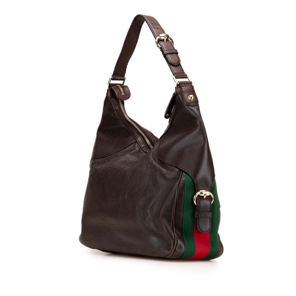 Gucci Leather Web Horsebit Heritage Hobo - 2