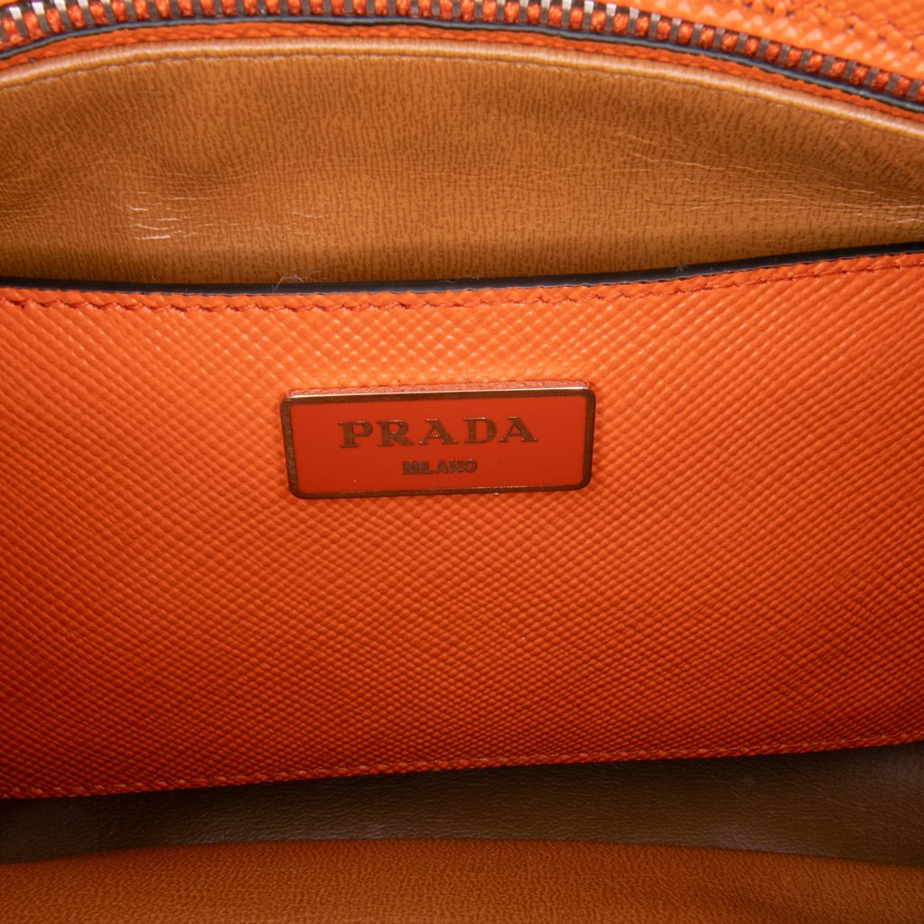 Prada Saffiano Cuir Turnlock Twin Satchel - 5