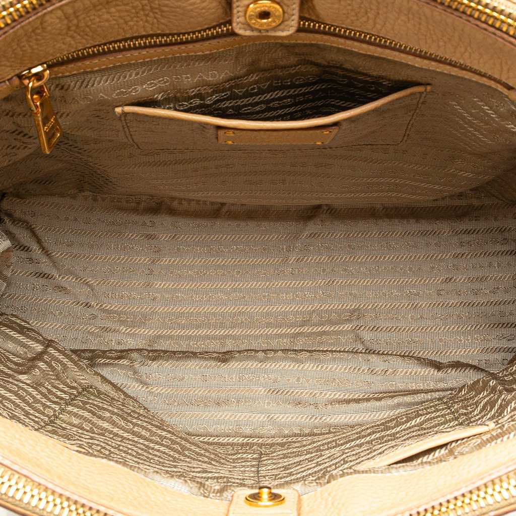 Prada Large Vitello Daino Double Zip Tote - 4