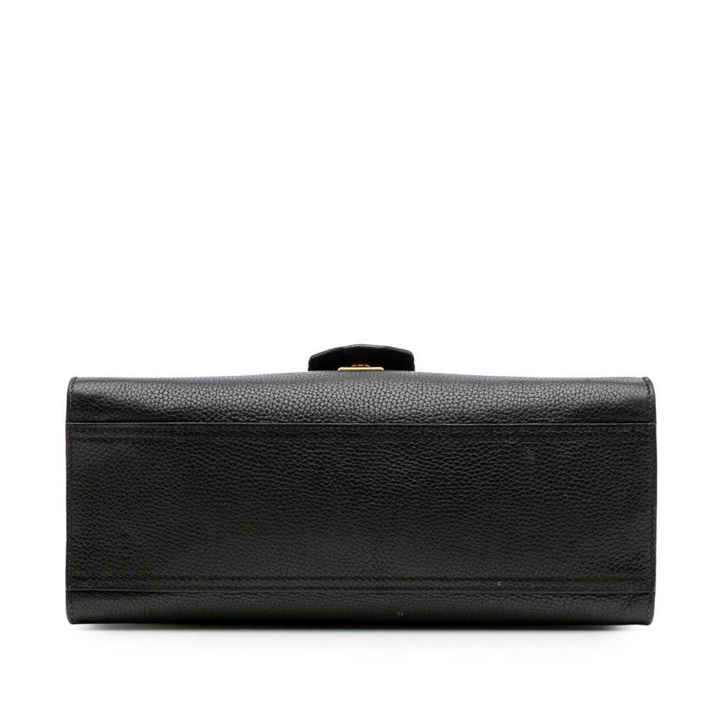 Gucci Small GG Marmont Grained Calfskin Top Handle Satchel - 3