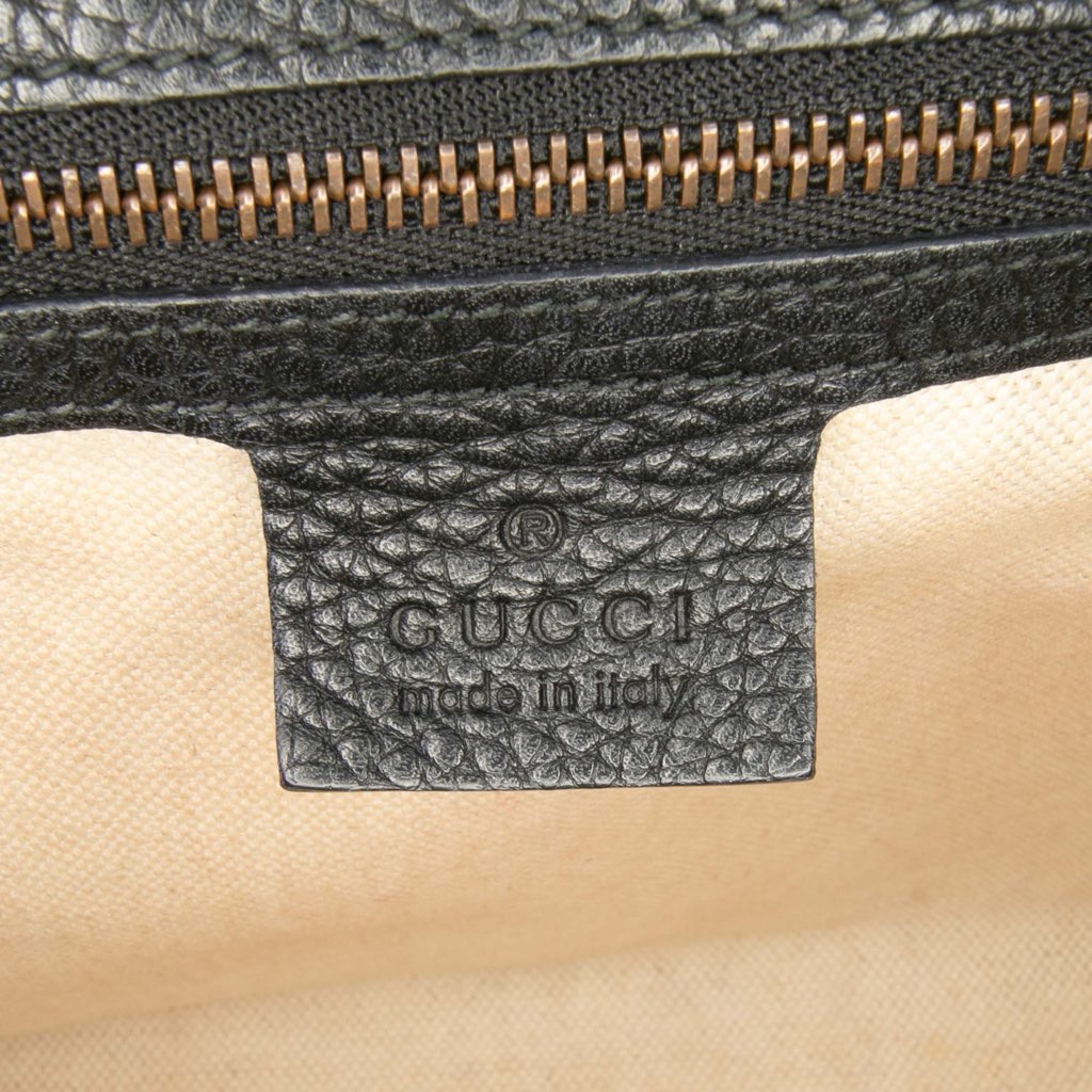 Gucci Small GG Marmont Grained Calfskin Top Handle Satchel - 5