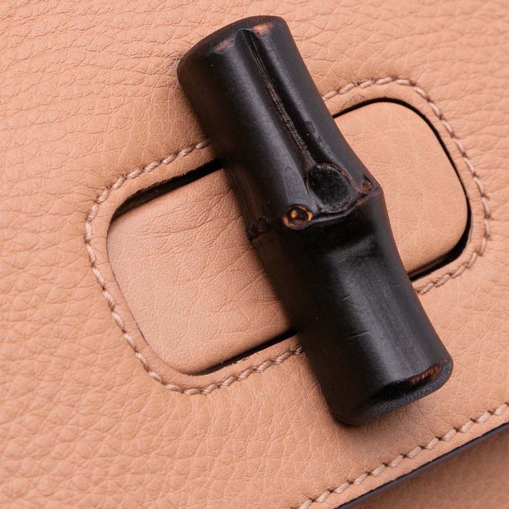 Gucci Medium Leather Bamboo Daily Satchel - Detail 2