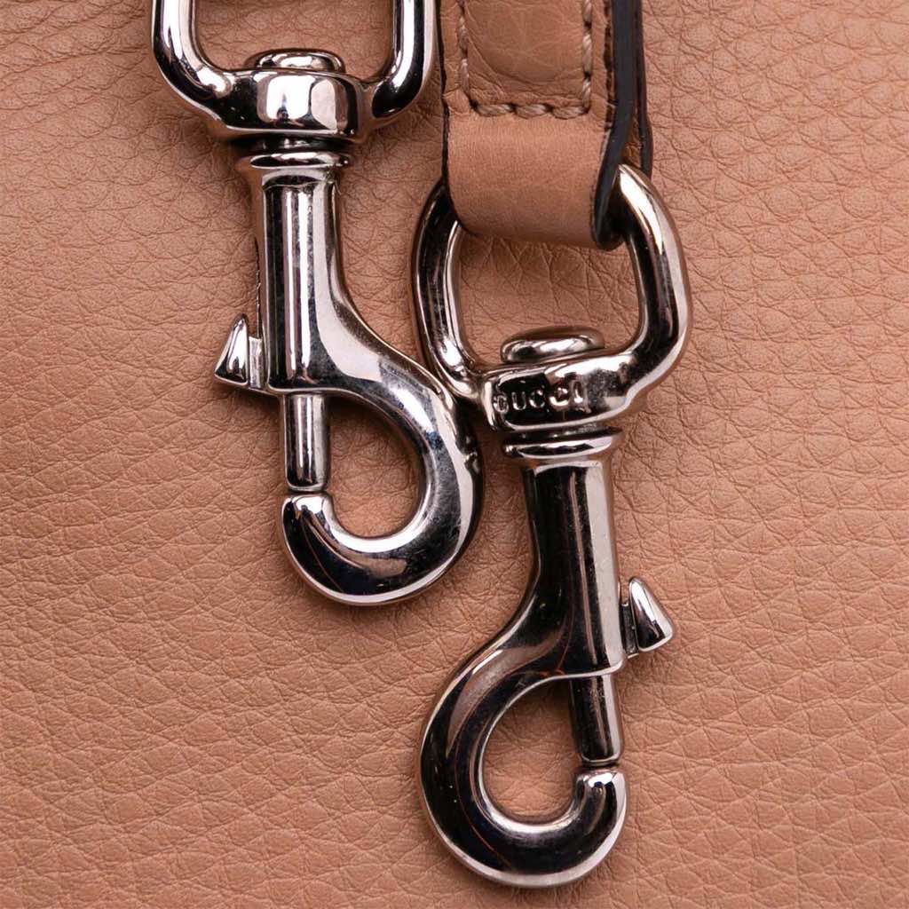 Gucci Medium Leather Bamboo Daily Satchel - Image 10