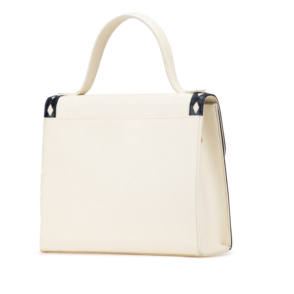 Yves Saint Laurent Leather Satchel - Back view