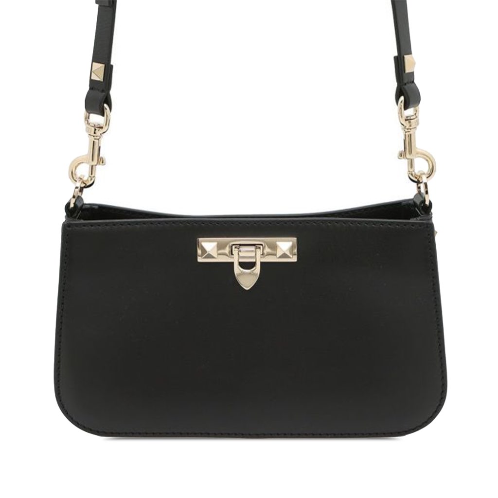 Valentino Calfskin Rockstud Flip Lock Crossbody