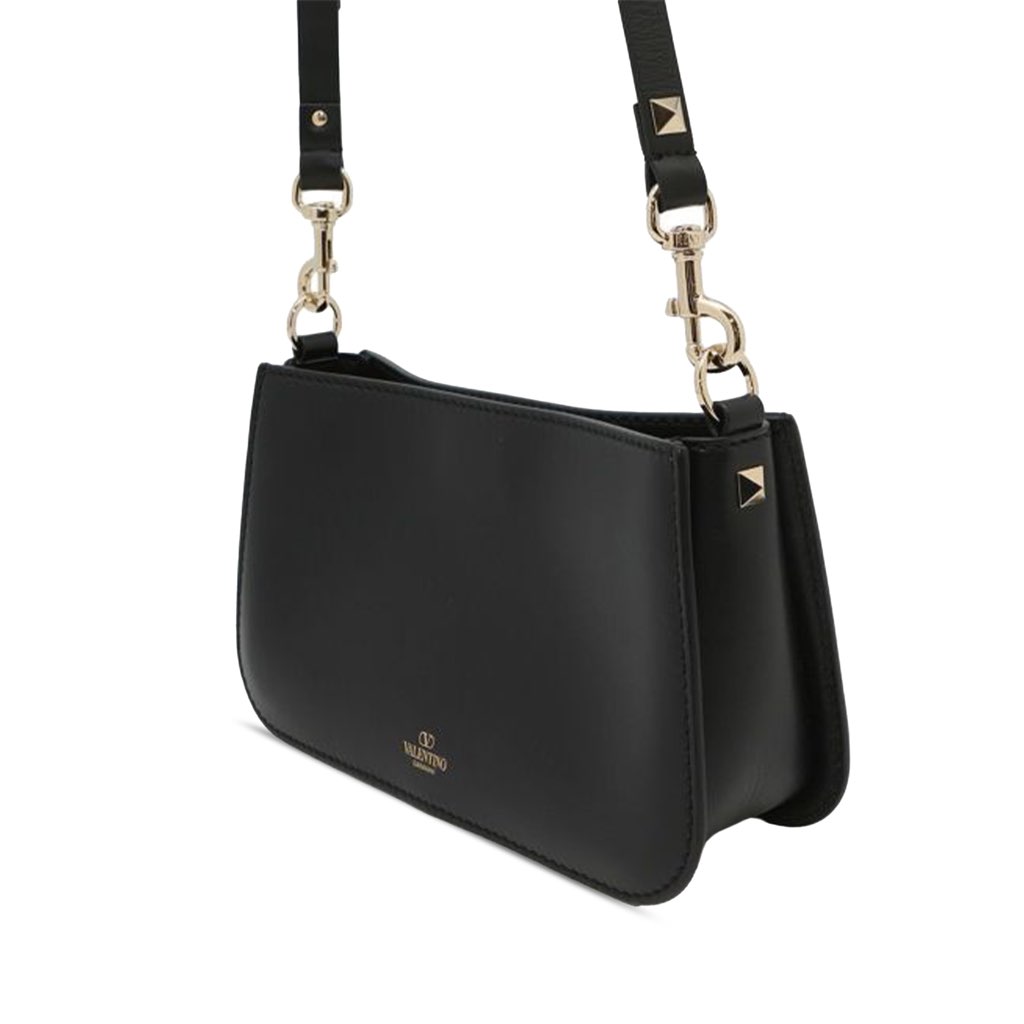 Valentino Calfskin Rockstud Flip Lock Crossbody - Back view