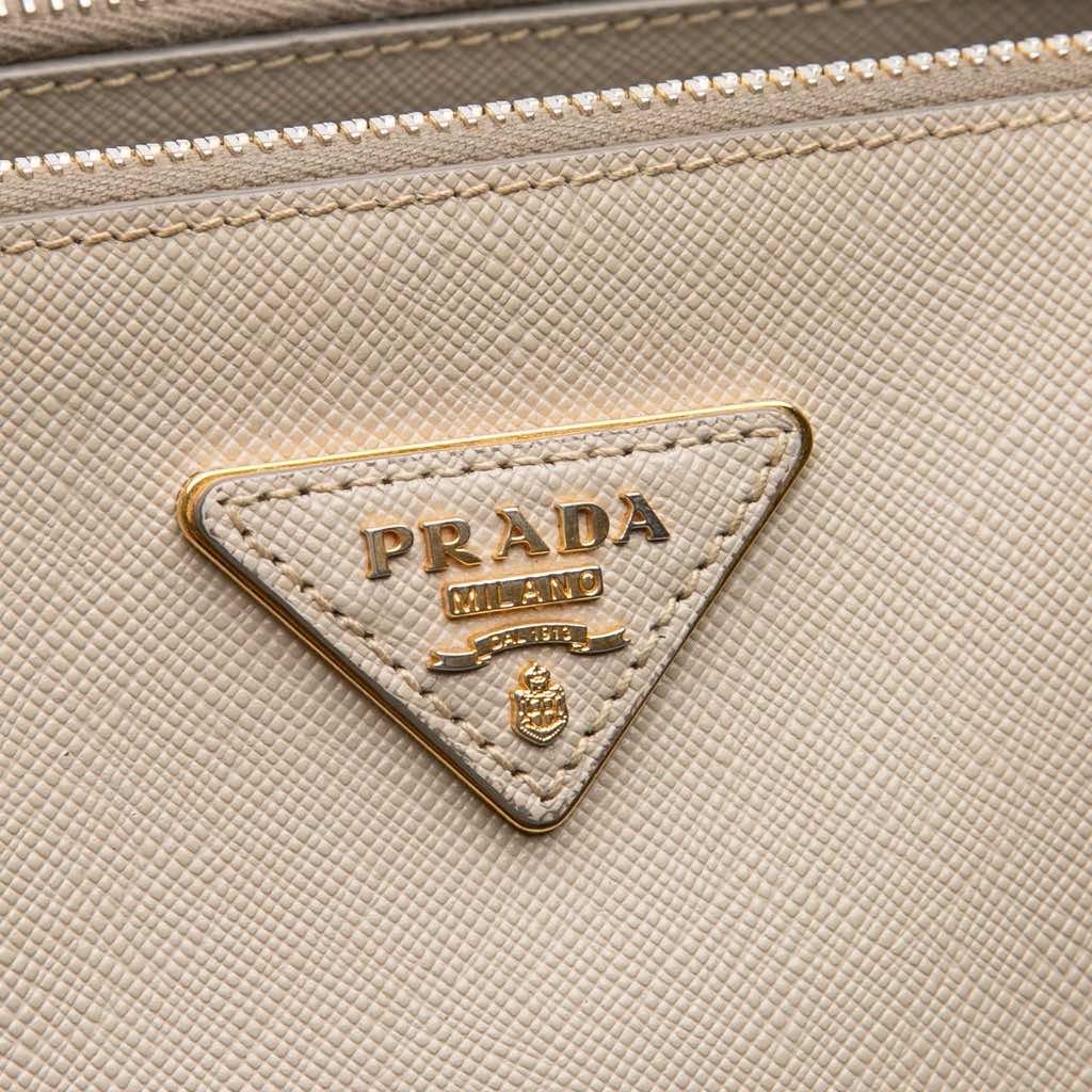 Prada Medium Saffiano Lux Galleria Double Zip Satchel - Side view