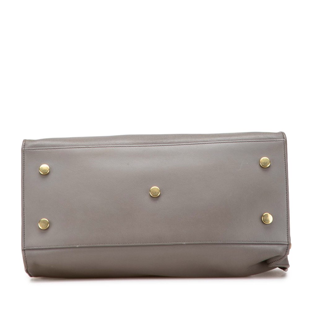 Saint Laurent Small Leather Monogram Cabas Satchel - Image 6