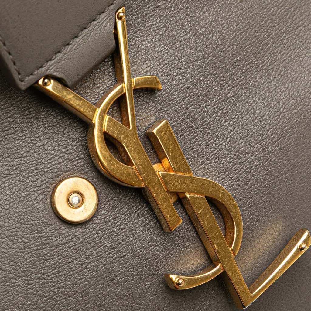 Saint Laurent Small Leather Monogram Cabas Satchel - Detail 1