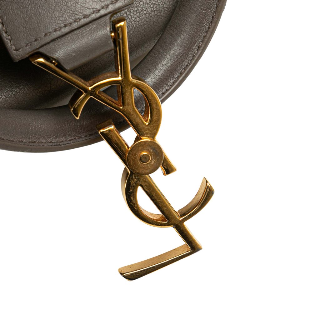 Saint Laurent Small Leather Monogram Cabas Satchel - Image 10