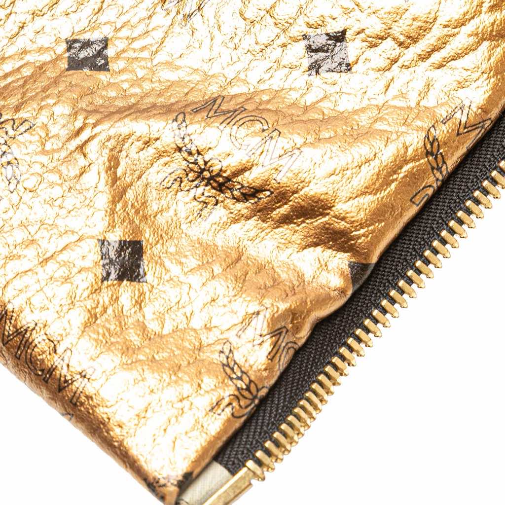 Mcm Small Visetos Metallic Coated Canvas Studded Stark Backpack - Image 10