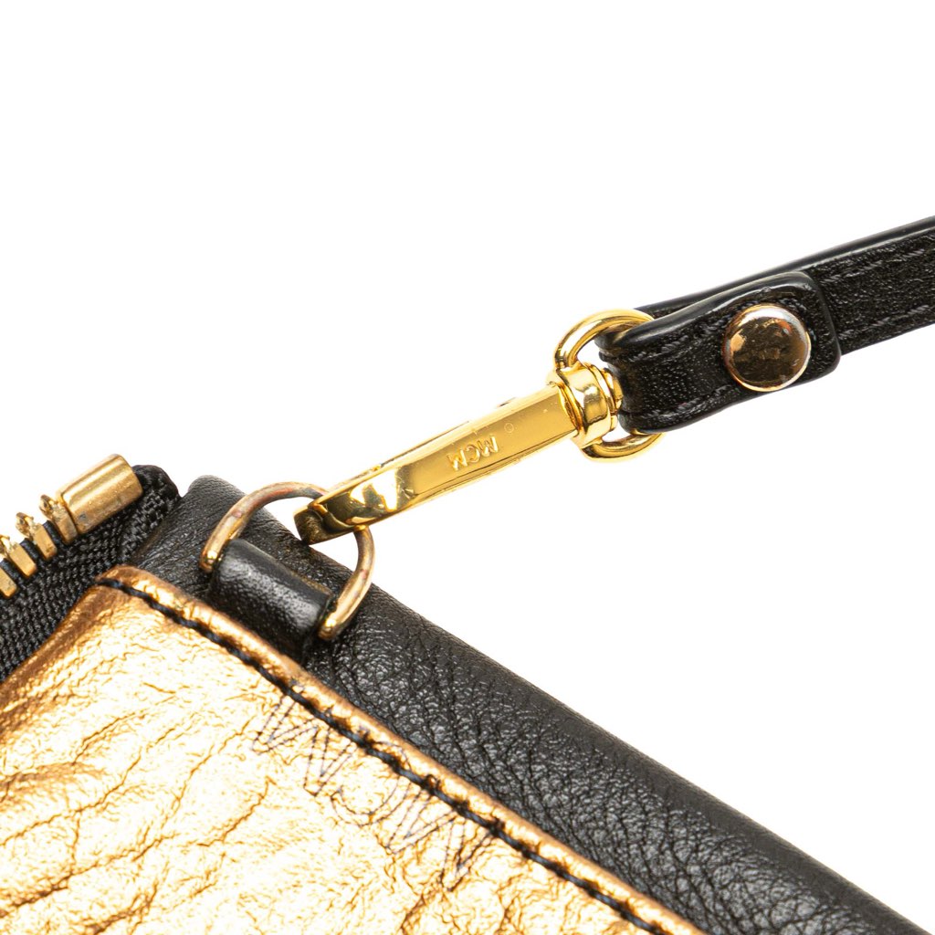 Mcm Small Visetos Metallic Coated Canvas Studded Stark Backpack - Image 11