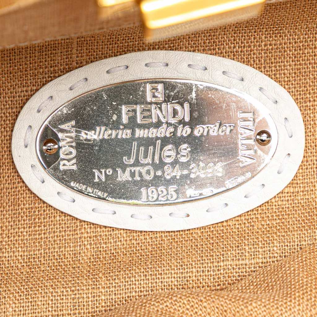 Fendi Medium Pebbled Leather Peekaboo Satchel - Side view