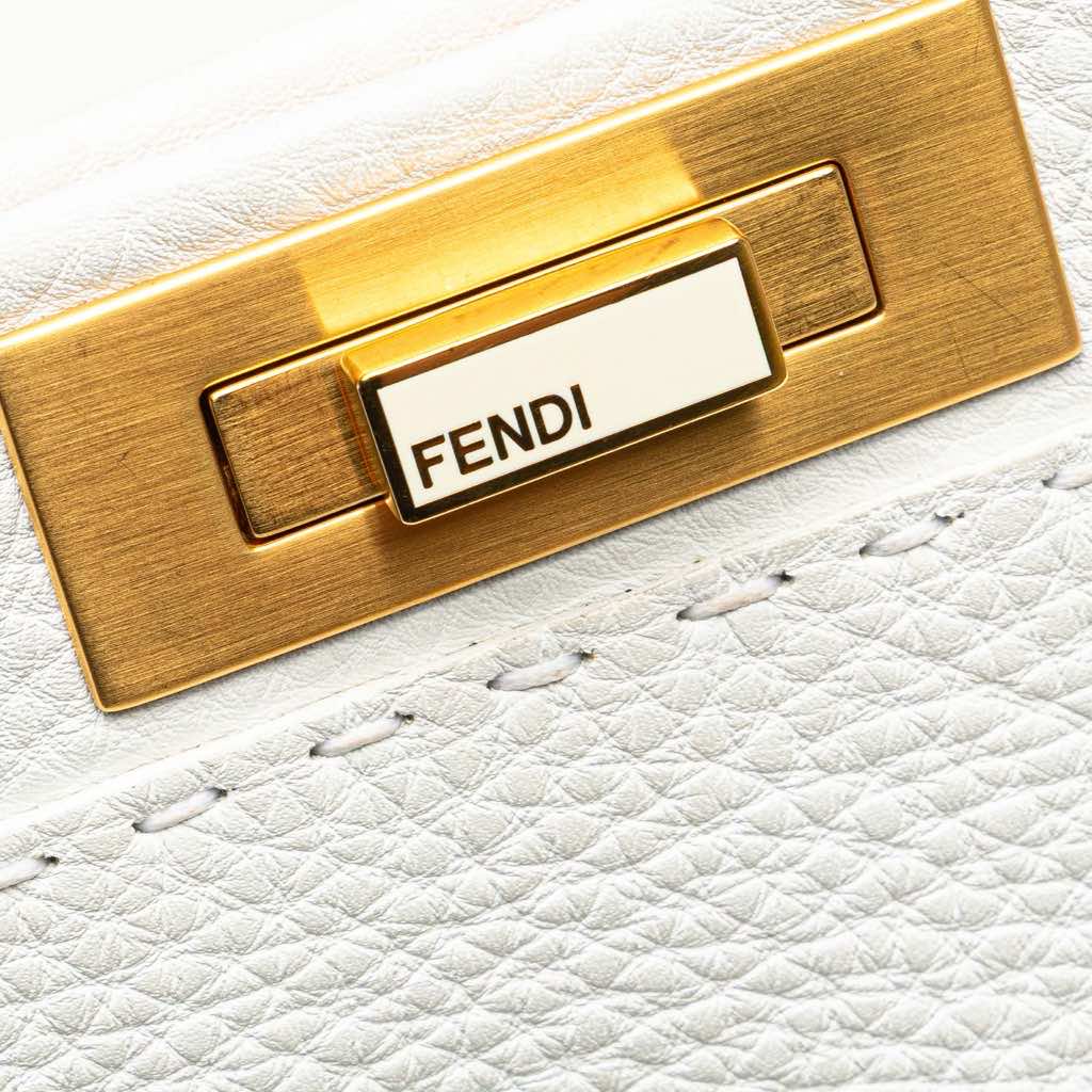 Fendi Medium Pebbled Leather Peekaboo Satchel - Detail 2